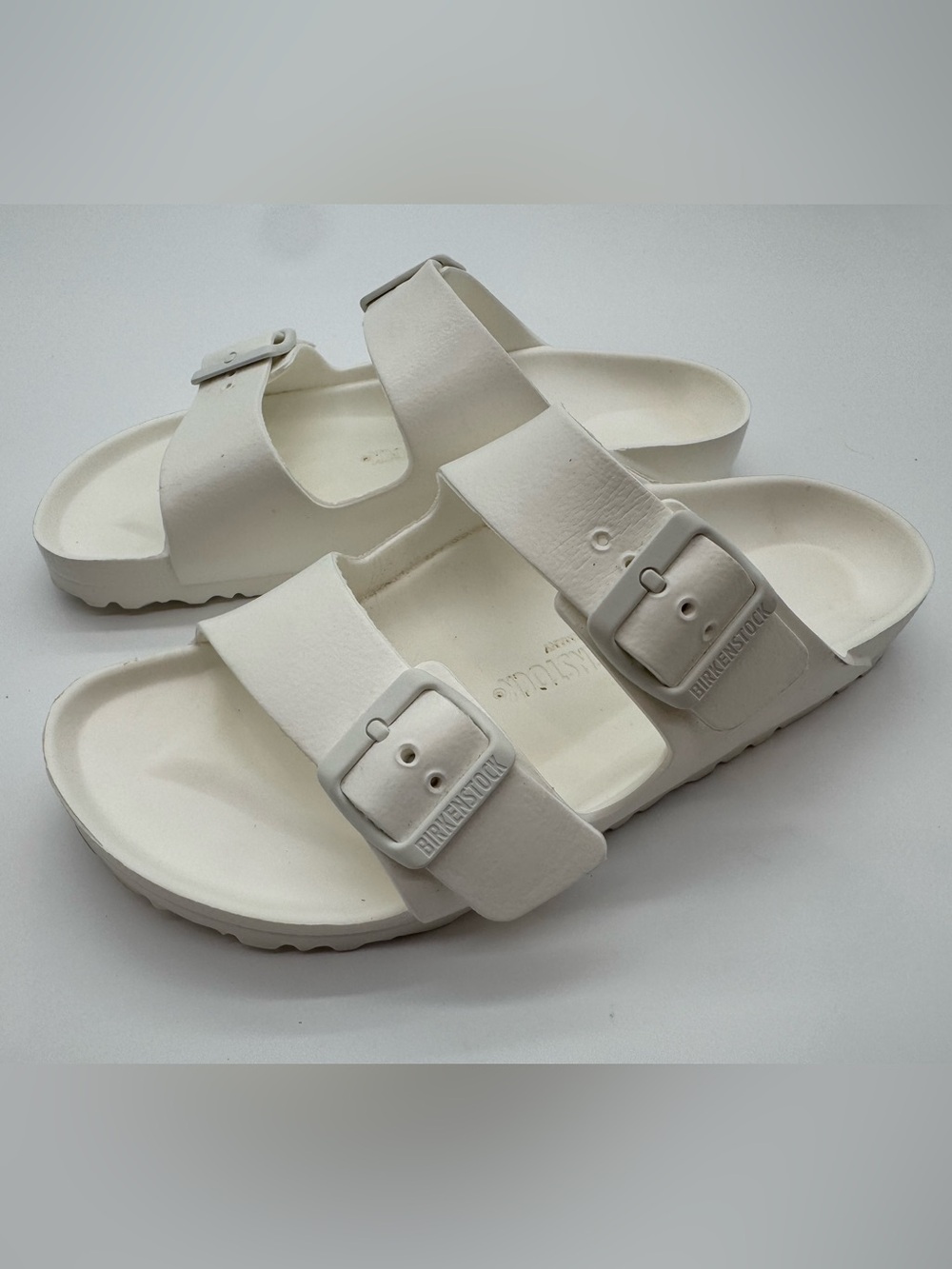 Birkenstock White Arizona EVA Slide Sandals 39